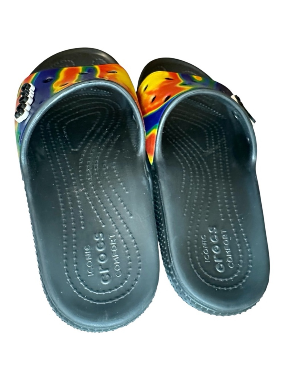 Crocs Classic Solarized Tie Dye Slide Sandals M6 W8 Unisex Waterproof - Picture 5 of 7